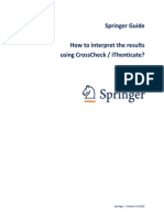 Springer Guide How To Interpret The Results Using Crosscheck / Ithenticate?