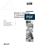 Module 2: Assigning IP Addresses in A Multiple Subnet Network