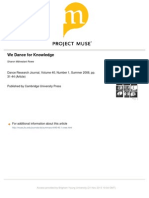 We Dance For Knowledge: Dance Research Journal, Volume 40, Number 1, Summer 2008, Pp. 31-44 (Article)