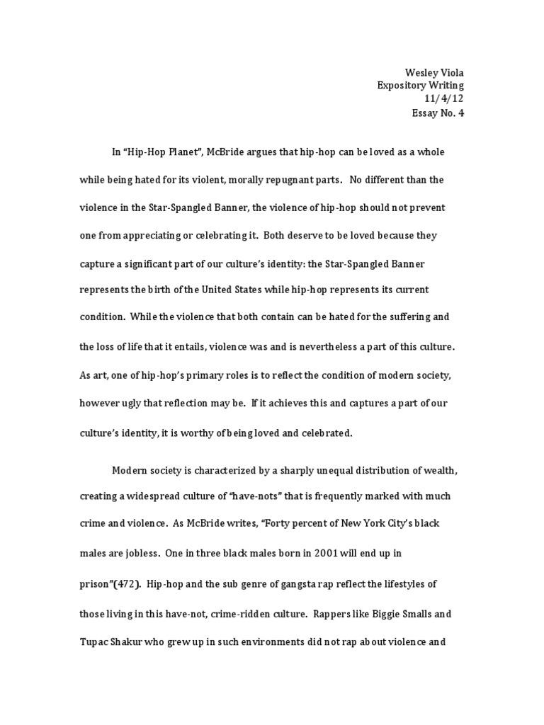 essay on rap music