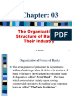 The Organization & Structure of Banks & Their Industry: M. Morshed 1