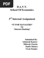 D.A.V.V. School of Economics: It For Managers Internet Banking