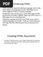 Introducing HTML