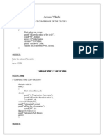 Basic C Prgrams