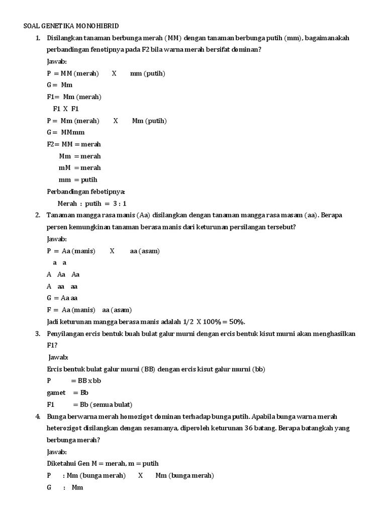 SOAL GENETIKA