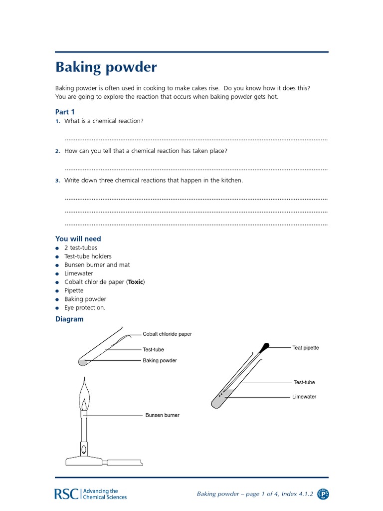 Baking Powder - Page 1 of 4, Index 4.1.2 | PDF