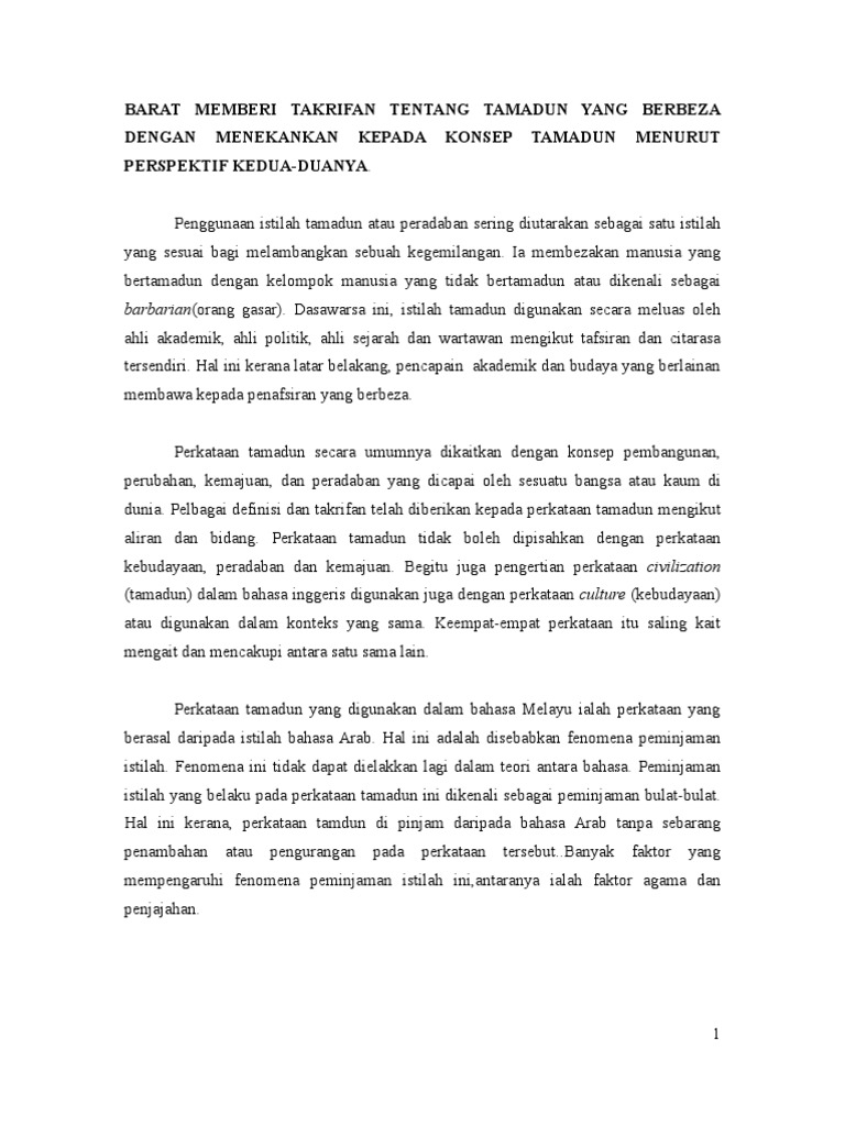 Tamadun Dari Perspektif Islam Pdf