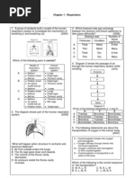 Science Form 3 - Chapter 2 (Respiration) | PDF | Respiratory System | Lung