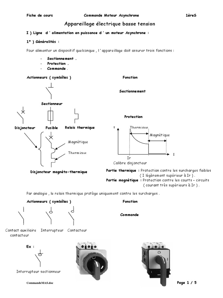Appareillage électrique basse tension