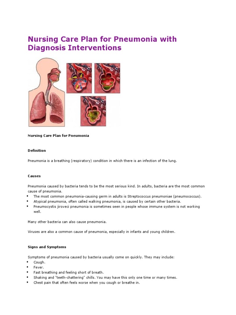 Nursing Care Plan for Pneumonia | PDF | Science & Mathematics