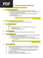 Application of Pharmacology in Nursing