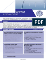ISO 50001 Lead Auditor - Four Page Brochure