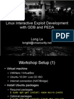Linux Interactive Exploit Development With GDB and PEDA Slides