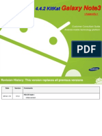 Android OS 4.4.2 KitKat Galaxy Note3 Customer Consultant Guide Ver1.0
