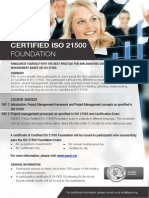 ISO 21500 Foundation - One Page Brochure
