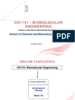 CH1131 - Biomolecular Engineering Outline - Aug 2013