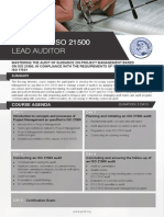 ISO 21500 Lead Auditor - Four Page Brochure