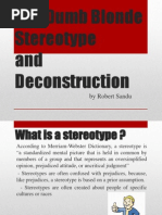 Download The Dumb Blonde stereotype and deconstruction by Robert Sandu SN199299949 doc pdf