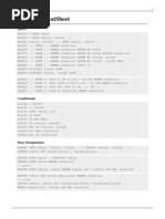 MySQL CheatSheet