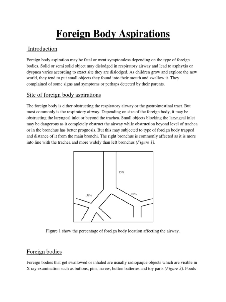 Pediatric Foreign Body Aspiration Risks | PDF | Respiratory Tract | Lung