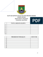 Daftar Kewenangan Klinis Medis