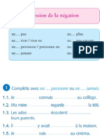 expression de la négation exercices