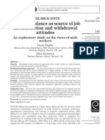 Workplace Balance as a Source of Job Disatisfaction and Withdrawal Attitudes