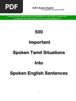 Download 500 Important Spoken Tamil Situations Into Spoken English Sentences Sample by THIRUM SN19937466 doc pdf
