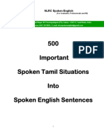 Download 500 Important Spoken Tamil Situations Into Spoken English Sentences Sample by THIRUM SN19937466 doc pdf