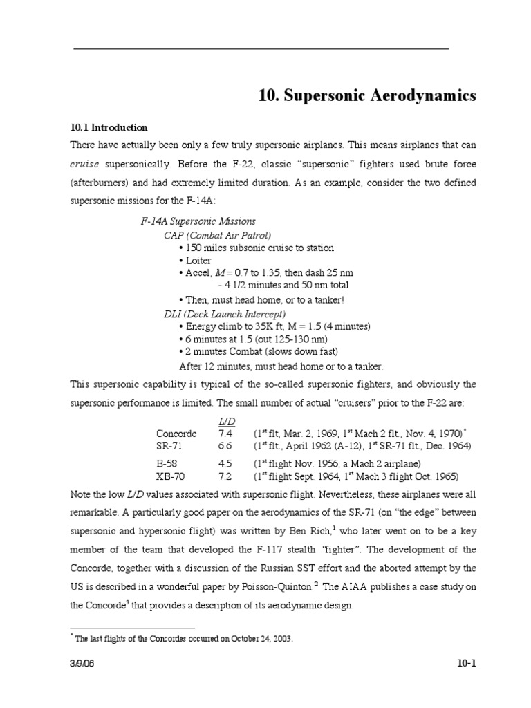 Supersonic Aerodynamics | PDF | Supersonic Speed | Aerodynamics