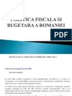 Politica Fiscal-Bugetara A Romaniei