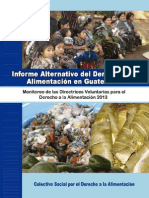Informe Alternativo Derecho A La Alimentación. Guatemala 2013