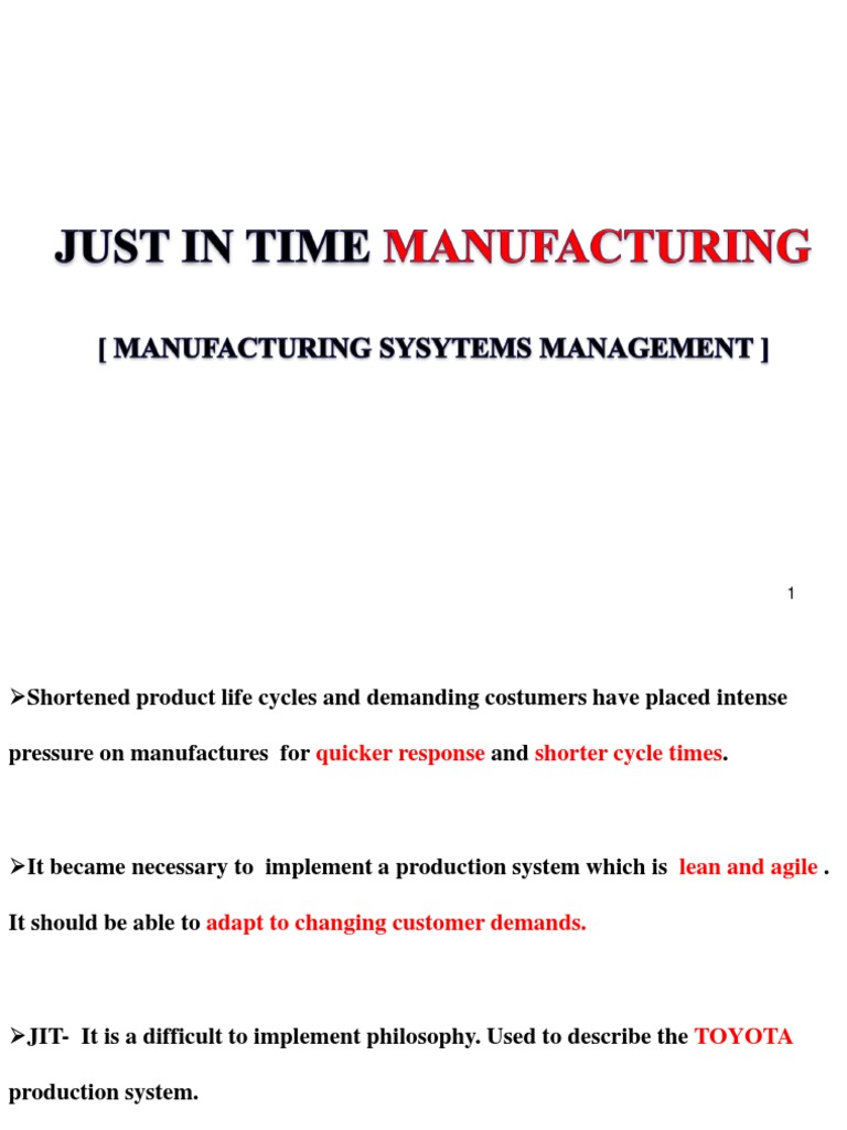 Lean Production and JIT Principles | PDF | Lean Manufacturing | Inventory