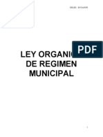Ley Organica Del Regimen Municipal Del Ecuador 2014