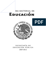 Programa Sectorial de Educación 2007-2012