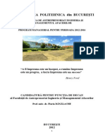 Plan Managerial FD Universitatea Politehnica Din Bucureti