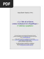 Alain - Le culte de la raison comme fondement de la république