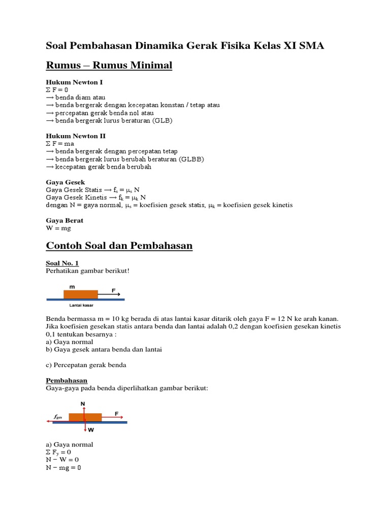 Soal Dan Pembahasan Dinamika Rotasi Kls Xi Sma