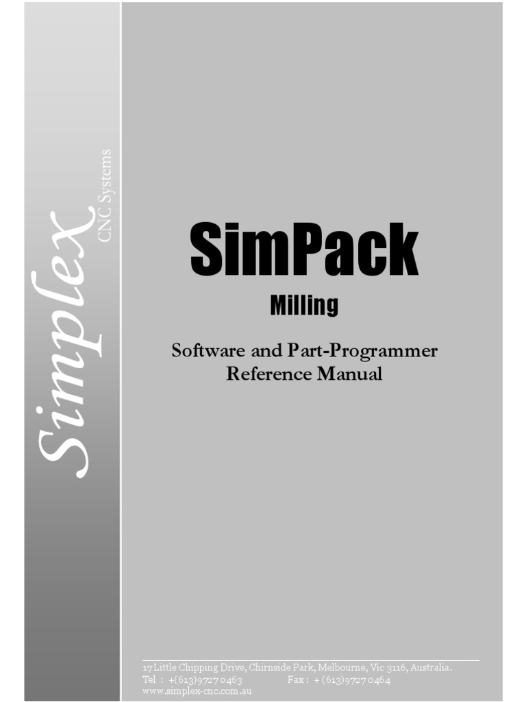 Sim Pack Part Programmer Manual | PDF | Numerical Control | Computing ...