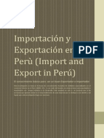 Importación y Exportación en el Perù