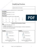 Lesson 8 Simplifying Fractions