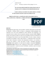 Orientação para o Planejamento Didático Pedagógico de Um Curso de Pós-Graduação Na Formação Do Professor em Ead