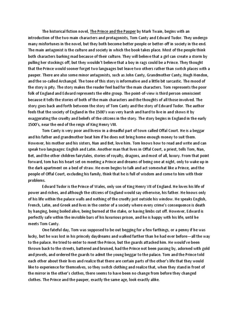 Prince and the pauper story picture