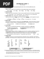 Verbs Information Sheet