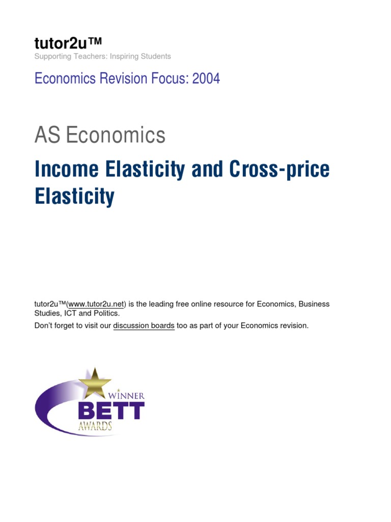 Cross price elasticity of demand positive or negative image