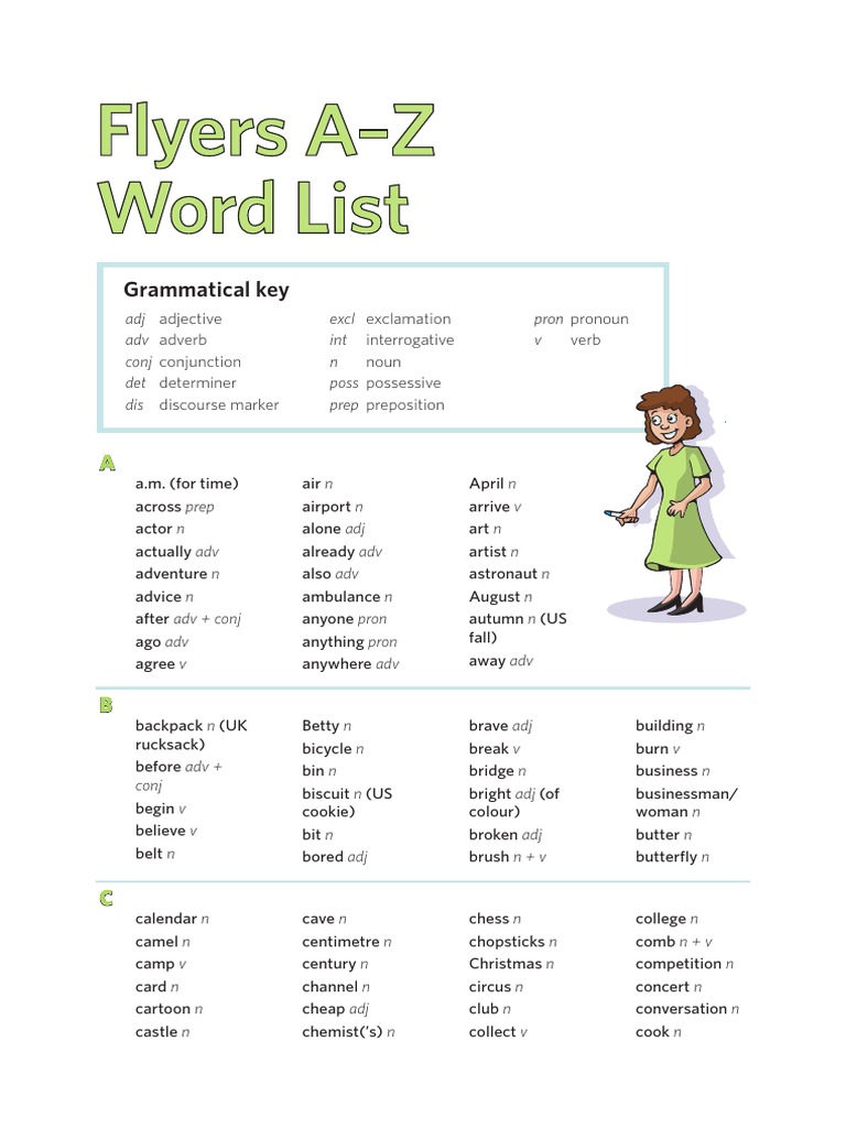 flyers word list