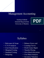 Management Accounting: Sandeep Gokhale Jamnalal Bajaj Institute University of Mumbai