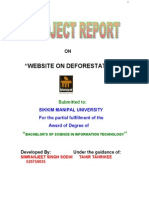 "Website On Deforestation": Submitted To