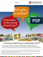 Commonwealth Essay Competition 2014 Flyer