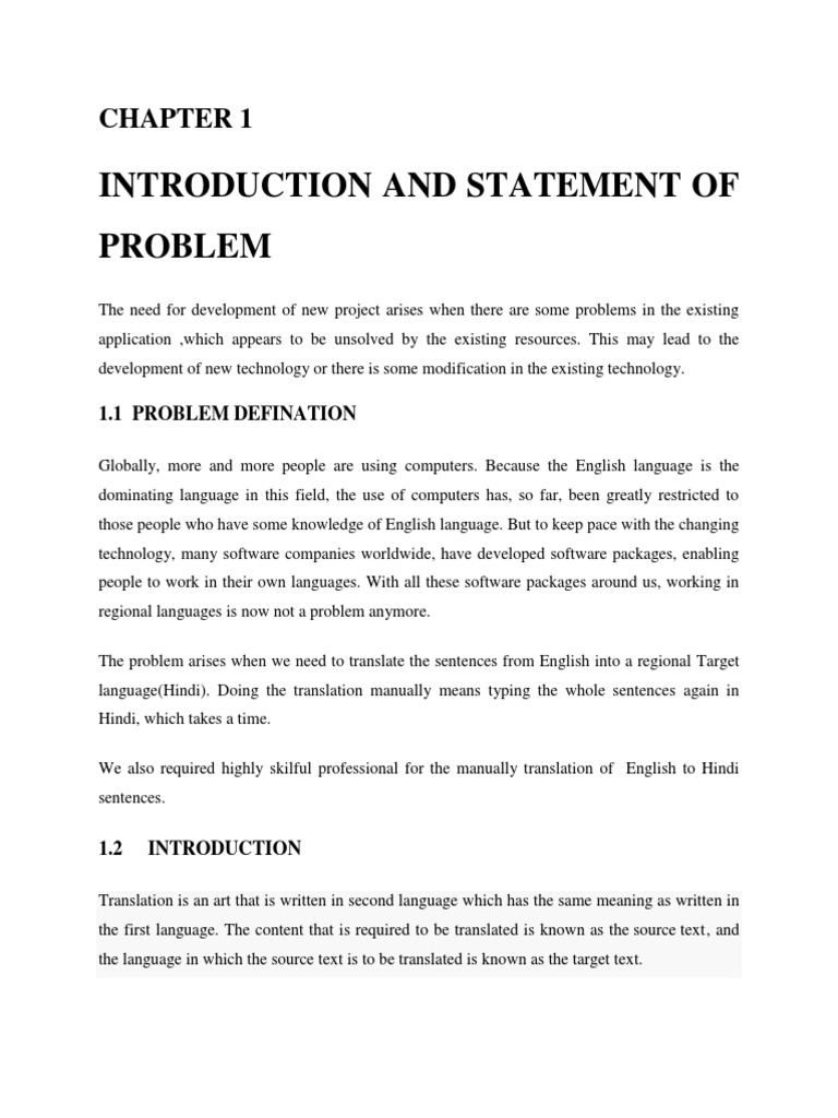 statement of the problem thesis pdf